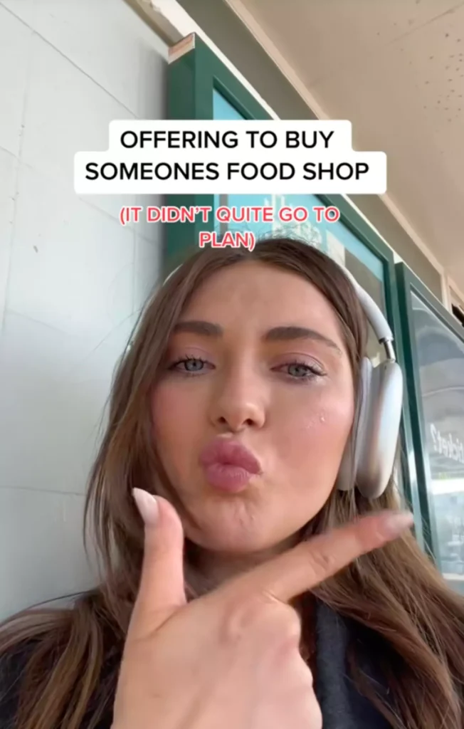 Influencer Breaks Down In Tears After Strangers Refuse Her Offer To Pay For Their Food Shop